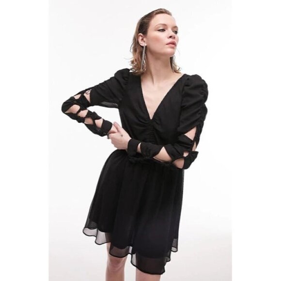 Topshop Dresses & Skirts - Top Shop Cutout Long Sleeve Minidress 6